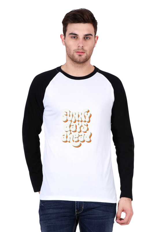 Raglan Full-Sleeve T-Shirt for Men – "Sunny Days Ahead" Vacation Wear