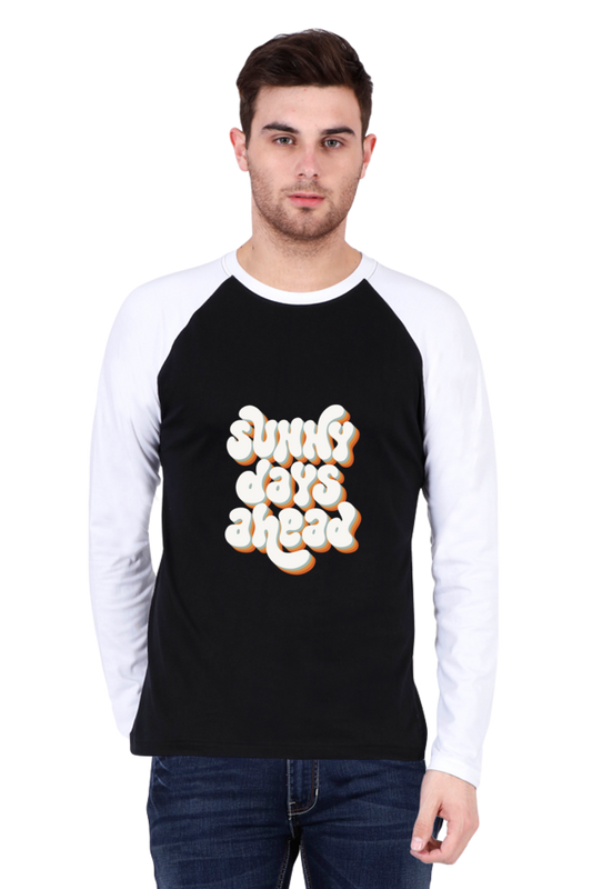 Raglan Full-Sleeve T-Shirt for Men – "Sunny Days Ahead" Vacation Wear