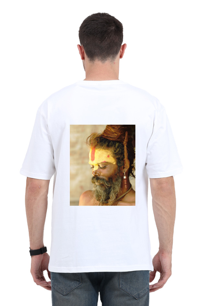 Oversized Men’s T-Shirt with Powerful Shiva Trishool & Tilak Design – Bold Spiritual Statement