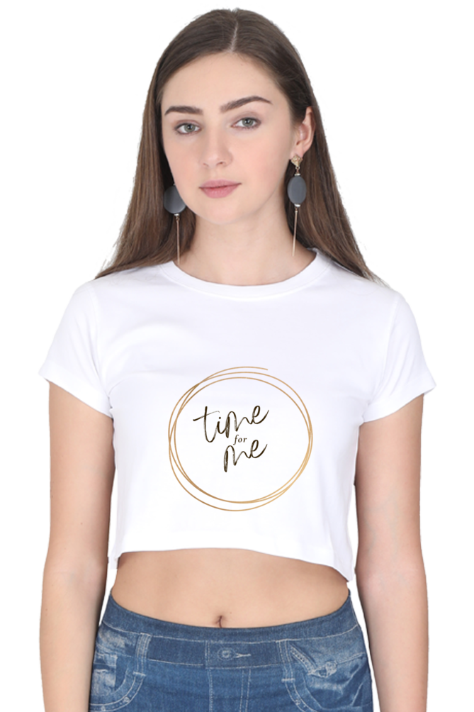 Time for Me Women’s Crop Top – Stylish Holiday Wear for Empowered Women