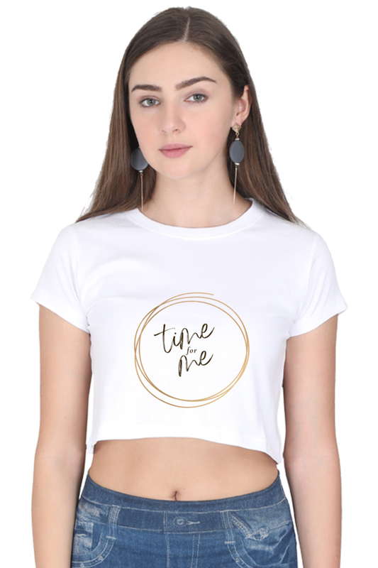 Time for Me Women’s Crop Top – Stylish Holiday Wear for Empowered Women