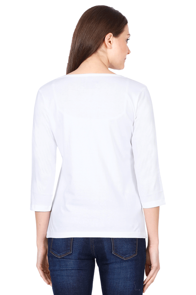 Fun Mode On Round Neck Full Sleeve Women's T-shirt – Stylish Holiday Wear for Busy Women