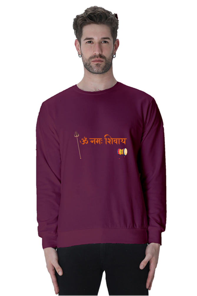 Men’s Sweatshirt with Shiva Elements – Trishool, Damroo & Om Namaha Shivaya Design