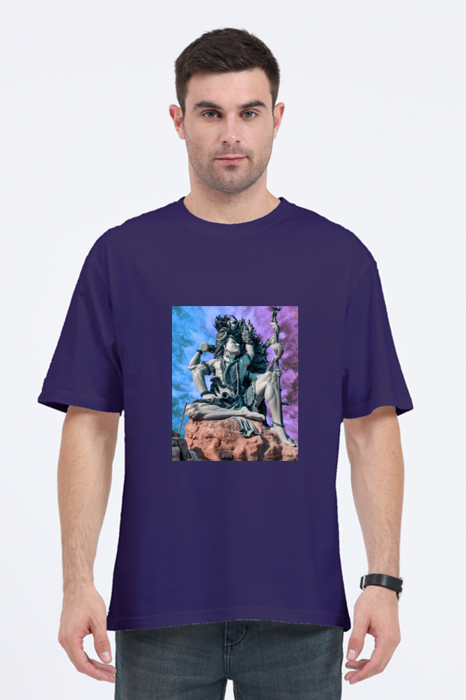 Oversize Men’s T-Shirt with Conquering Shiva Design – Bold & Powerful Style