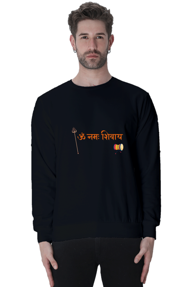 Men’s Sweatshirt with Shiva Elements – Trishool, Damroo & Om Namaha Shivaya Design