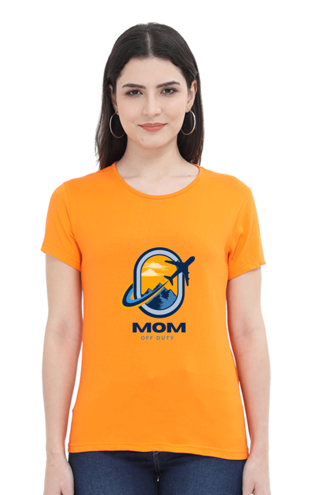 Mom Off Duty Women’s T-Shirt Dress – Stylish Holiday Wear for Relaxed and Inspired Moms