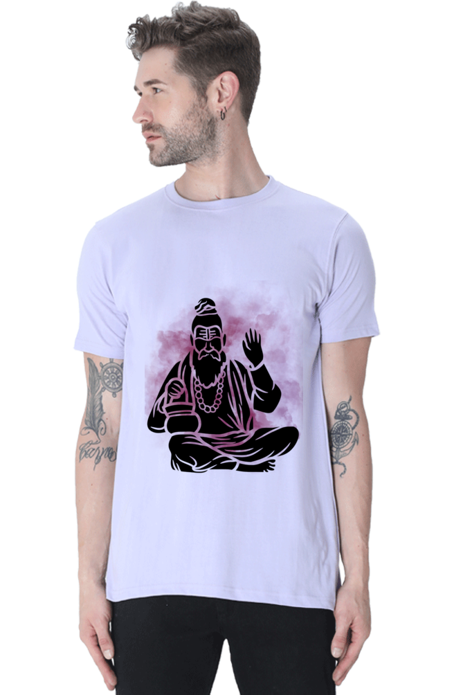 Men’s T-Shirt with Meditating Sadhu Design – Spiritual and Stylish Casual Wear