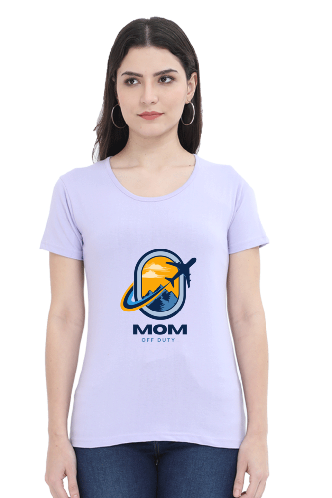 Mom Off Duty Women’s T-Shirt Dress – Stylish Holiday Wear for Relaxed and Inspired Moms