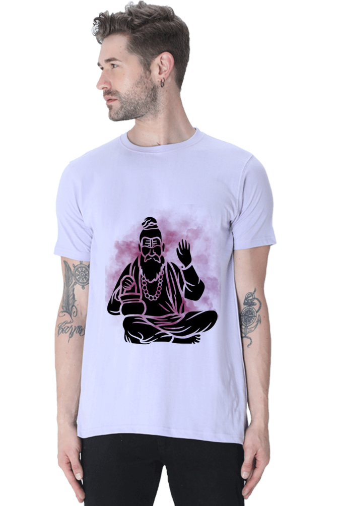 Men’s T-Shirt with Meditating Sadhu Design – Spiritual and Stylish Casual Wear