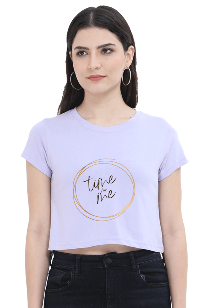 Time for Me Women’s Crop Top – Stylish Holiday Wear for Empowered Women