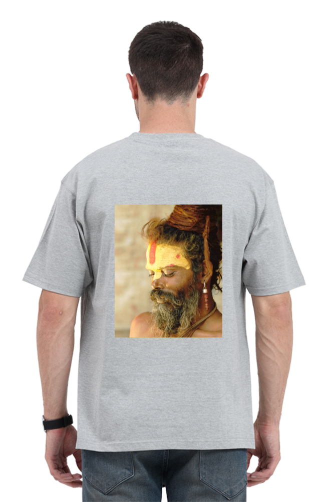 Oversized Men’s T-Shirt with Powerful Shiva Trishool & Tilak Design – Bold Spiritual Statement