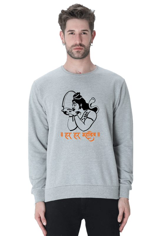 Men’s Sweatshirt with Shiva and the Chalice of Poison – Bold & Spiritual Wear