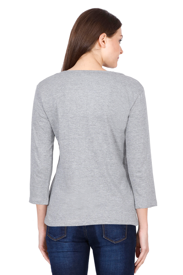 Fun Mode On Round Neck Full Sleeve Women's T-shirt – Stylish Holiday Wear for Busy Women