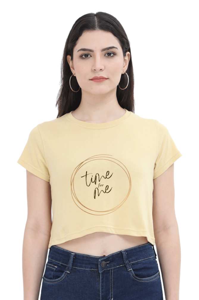 Time for Me Women’s Crop Top – Stylish Holiday Wear for Empowered Women