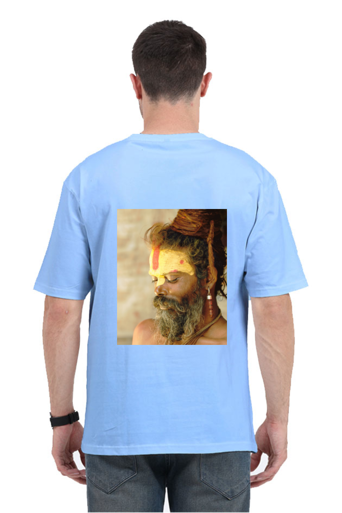 Oversized Men’s T-Shirt with Powerful Shiva Trishool & Tilak Design – Bold Spiritual Statement