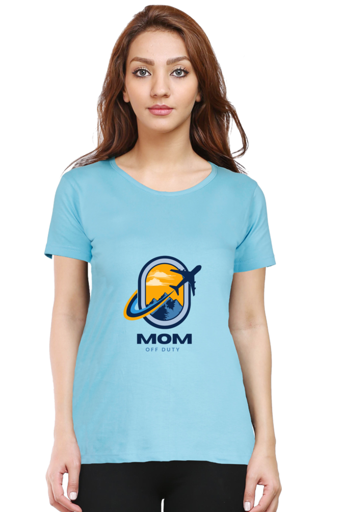 Mom Off Duty Women’s T-Shirt Dress – Stylish Holiday Wear for Relaxed and Inspired Moms